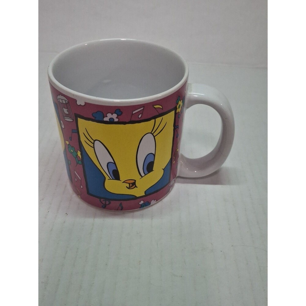 1993 Warner Bros Looney Tunes TWEETY BIRD Coffee Mug Cup -vtg